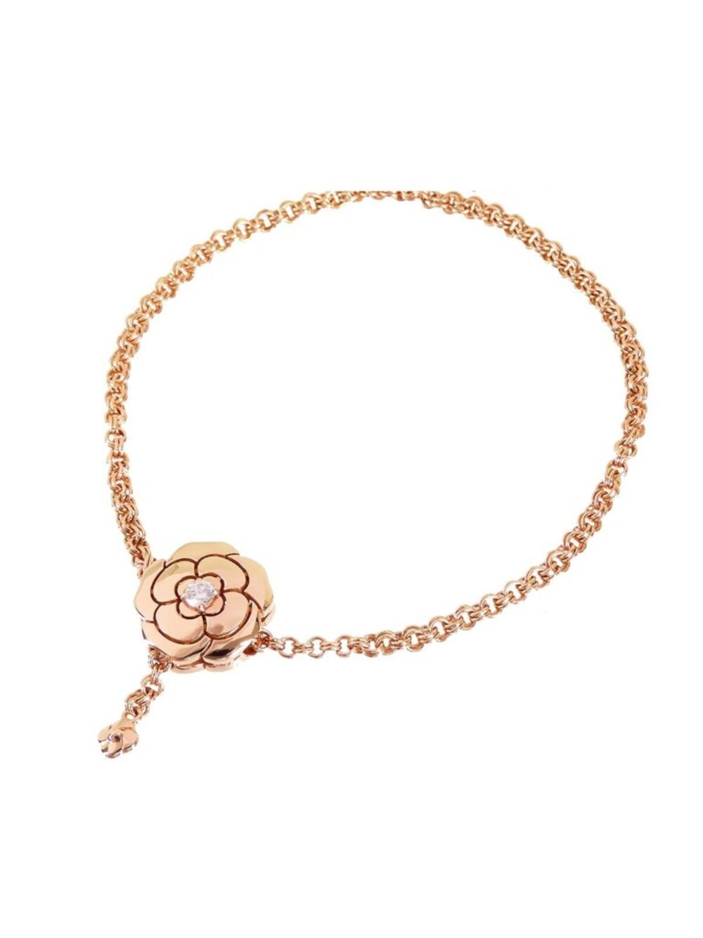 Chanel Camellia Collection Bracelet Pink Gold 18K Diamond